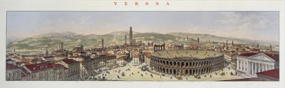 Veduta di Verona, incisa da L. Cherbuin da P. Majocchi